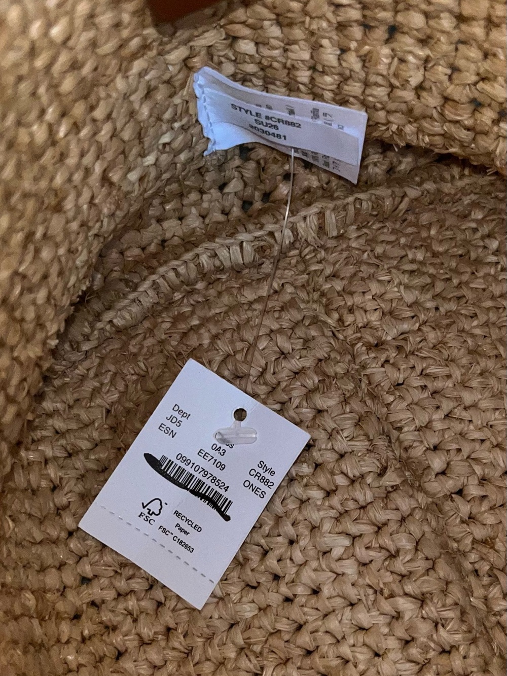 NWT J Crew Berkeley Small Handknotted Shoulder Bag in Raffia - Picture 9 of 10